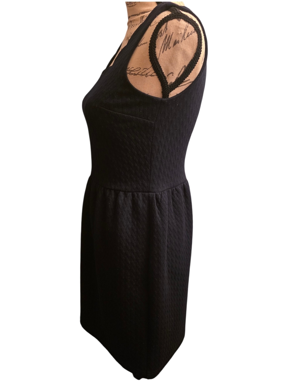 LOFT Navy Sleeveless Scallop Neck Mini Dress Women's 0Petite - Picture 5 of 6